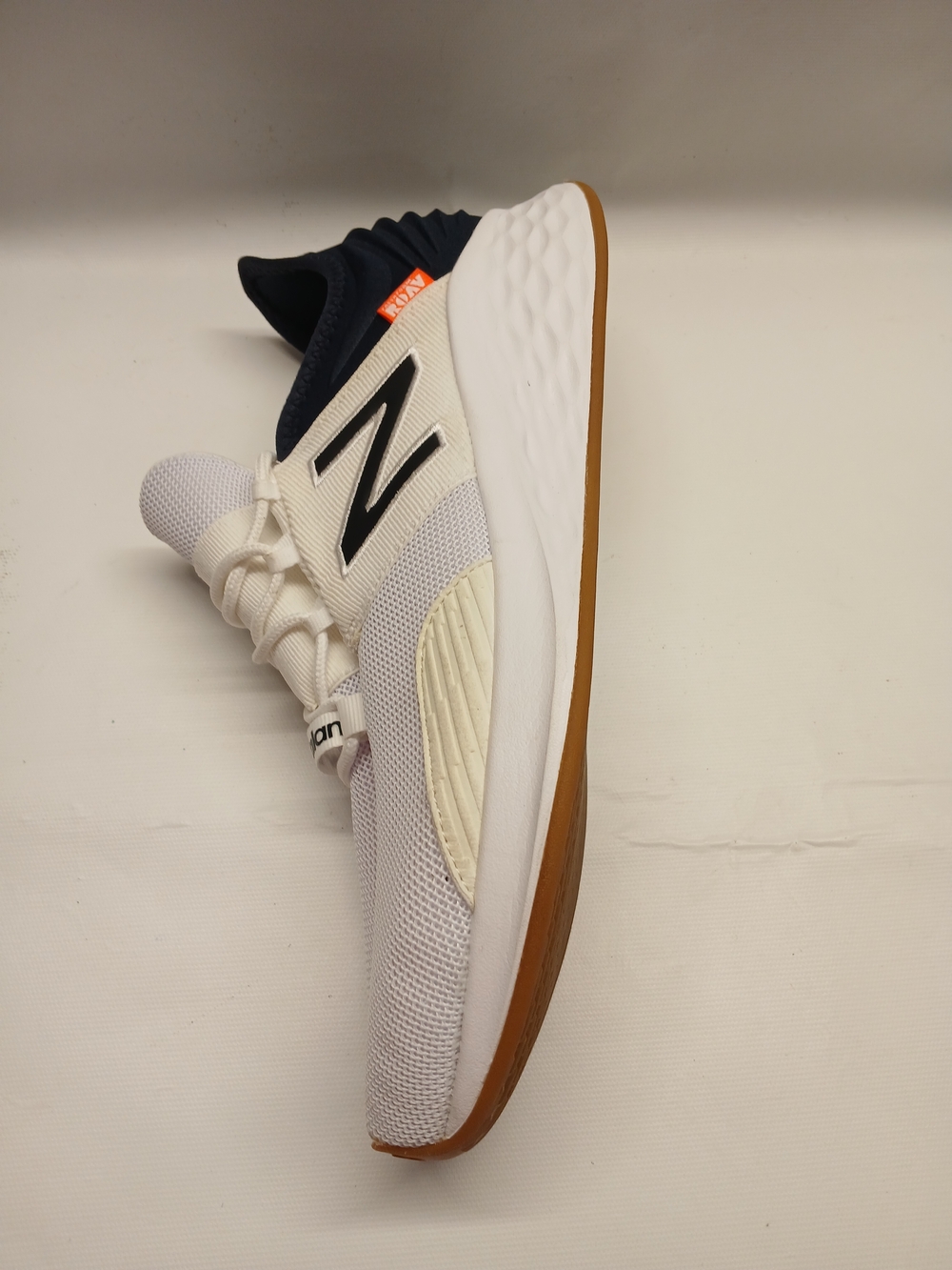 New Balance Men’s White & Navy Athletic Sneaker - Picture 9 of 15